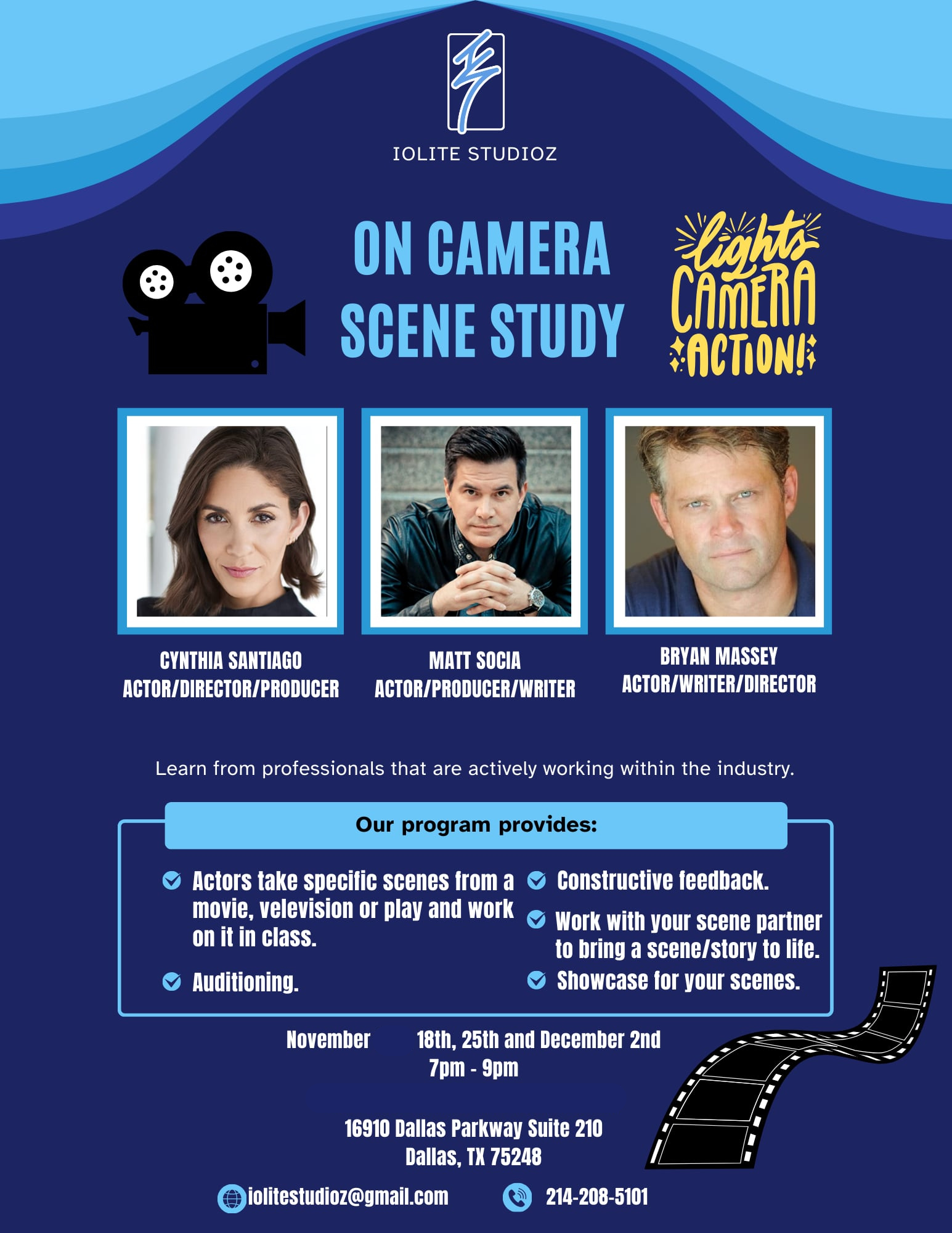 On-Camera Scene Study